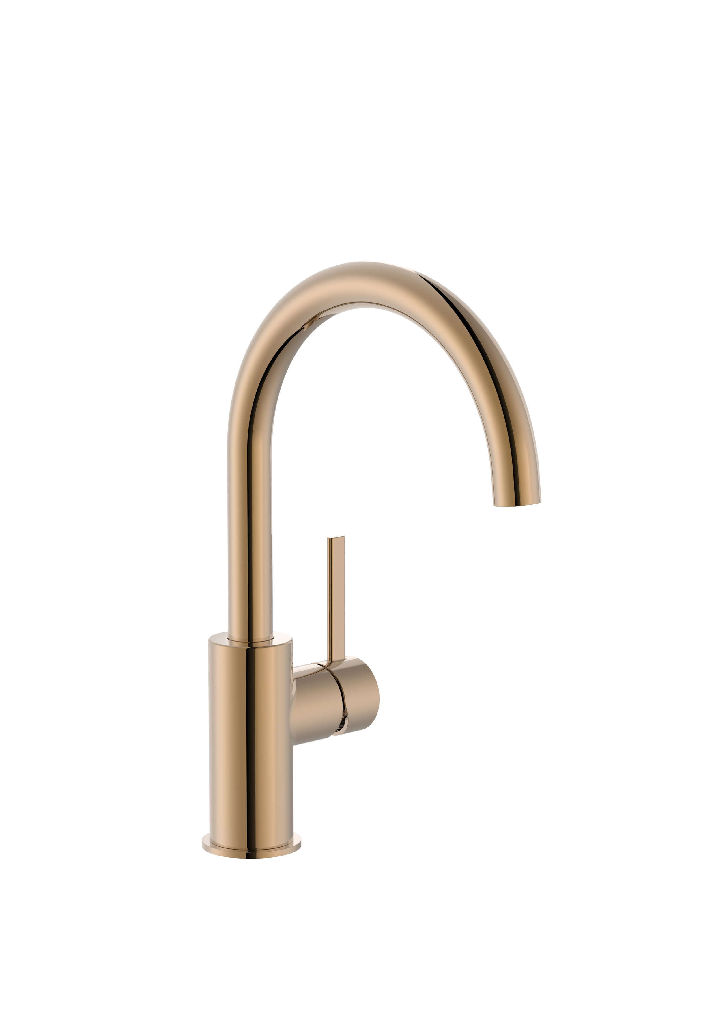 Ona mit lavabo l avec poignée latérale corps lisse rose gold