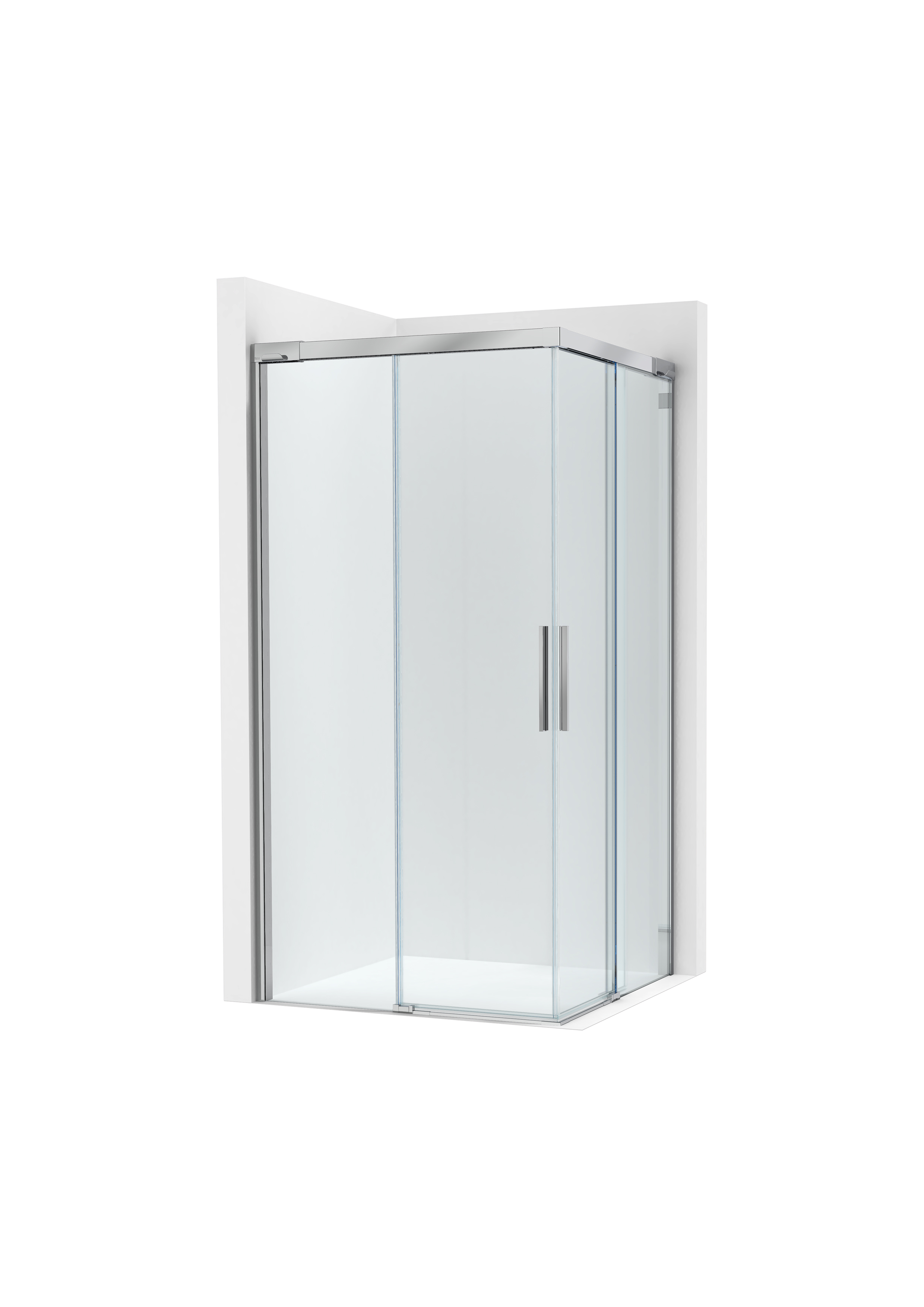 Naray l2 paroi avec poignée 1000x2000mm argent brillant