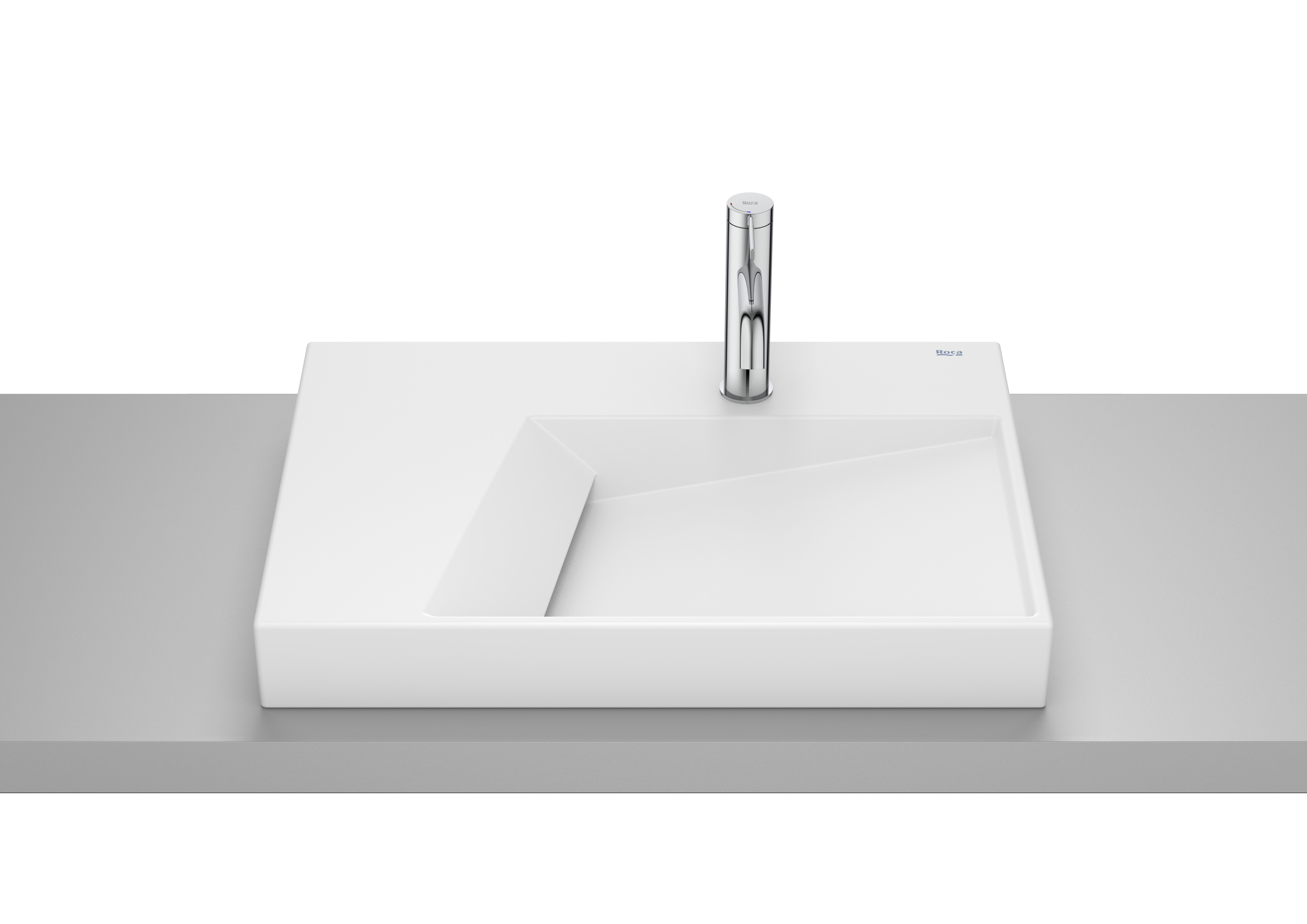 Horizon vasque à poser geometric 600x420 mm blanc mat