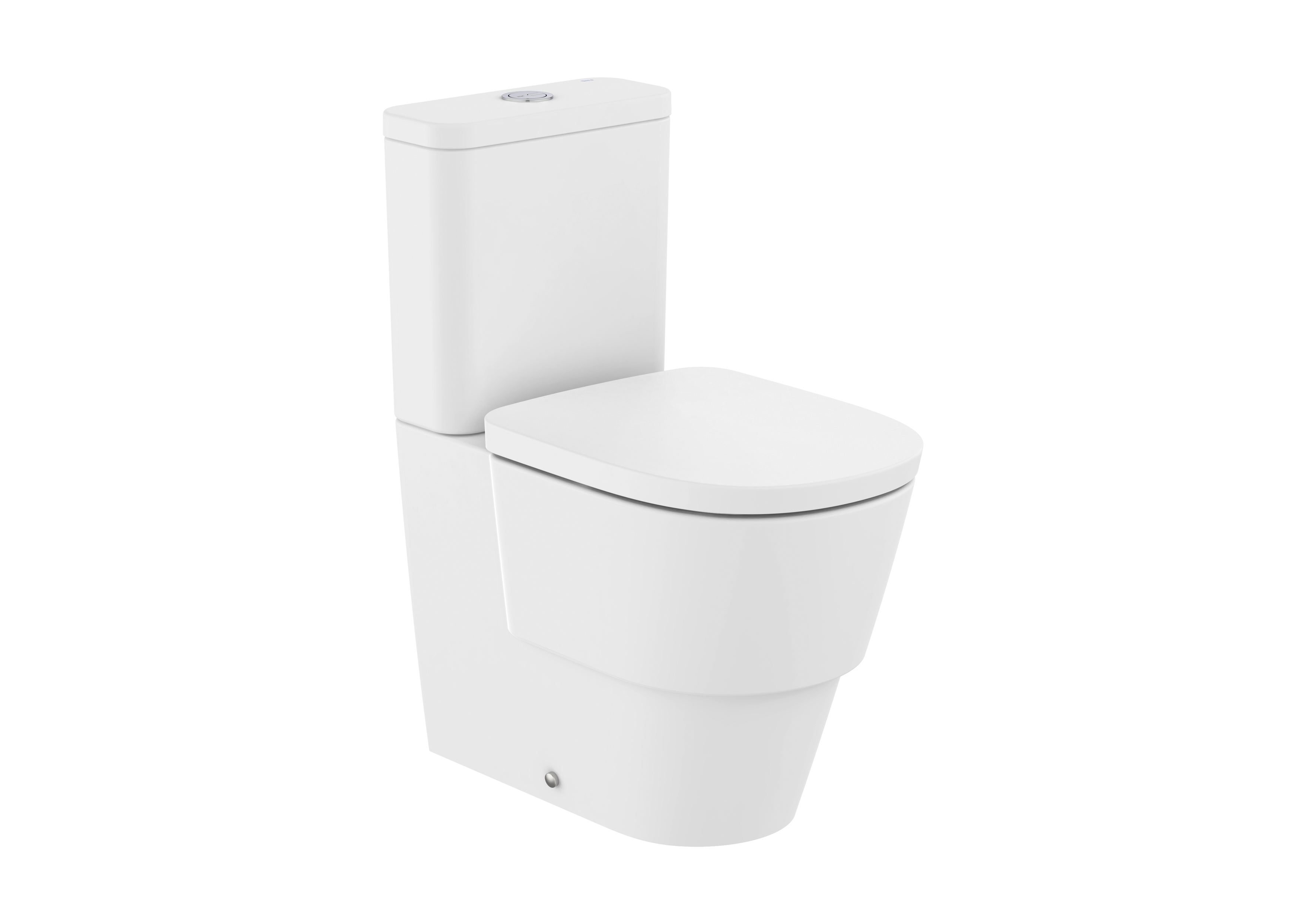 Tura cuvette de wc au sol roca rimless , à évacuation duale blanc mat