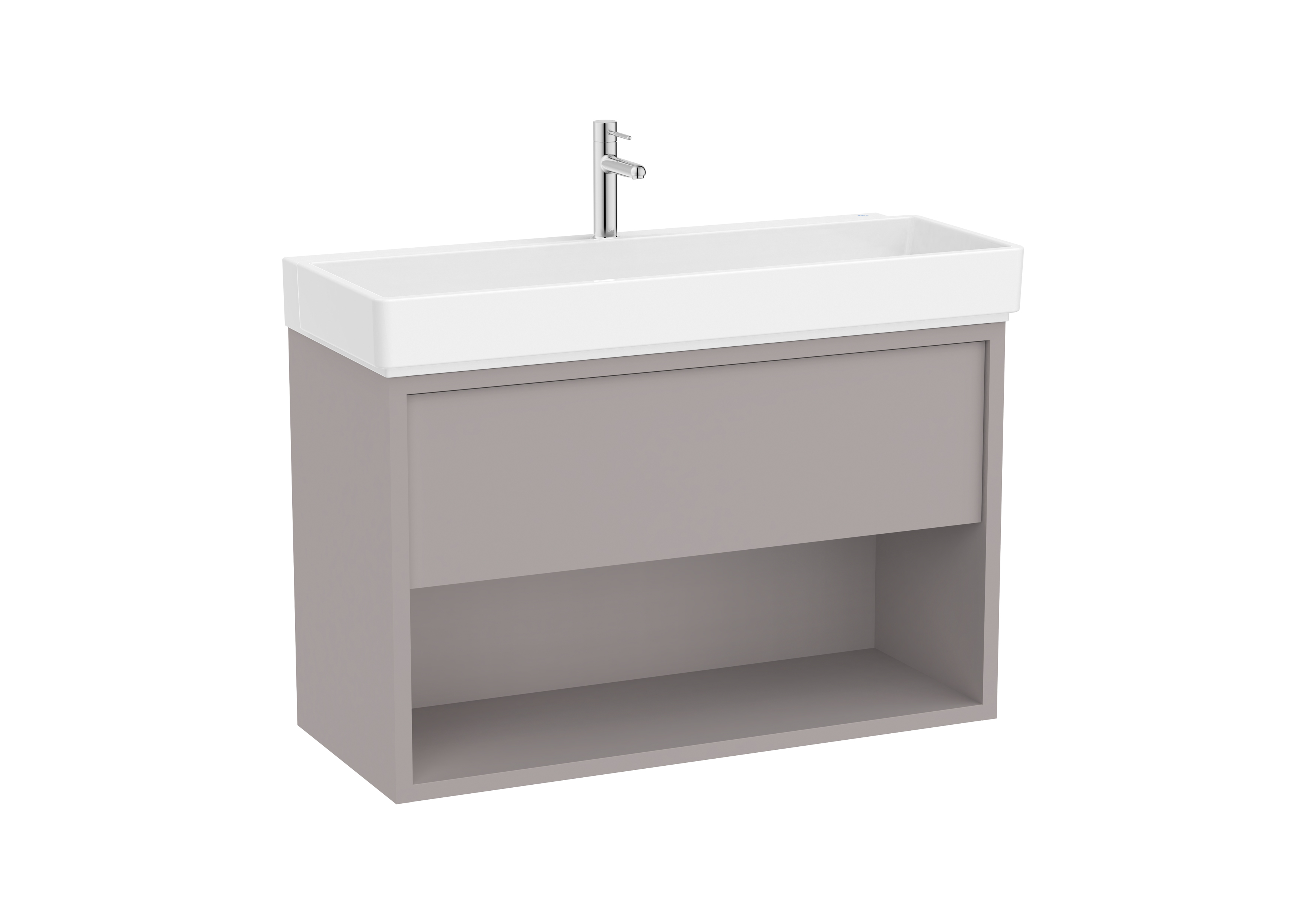 Tura unik 1t 1 niche inf lav percé 1t 1000 mm gris clair mat