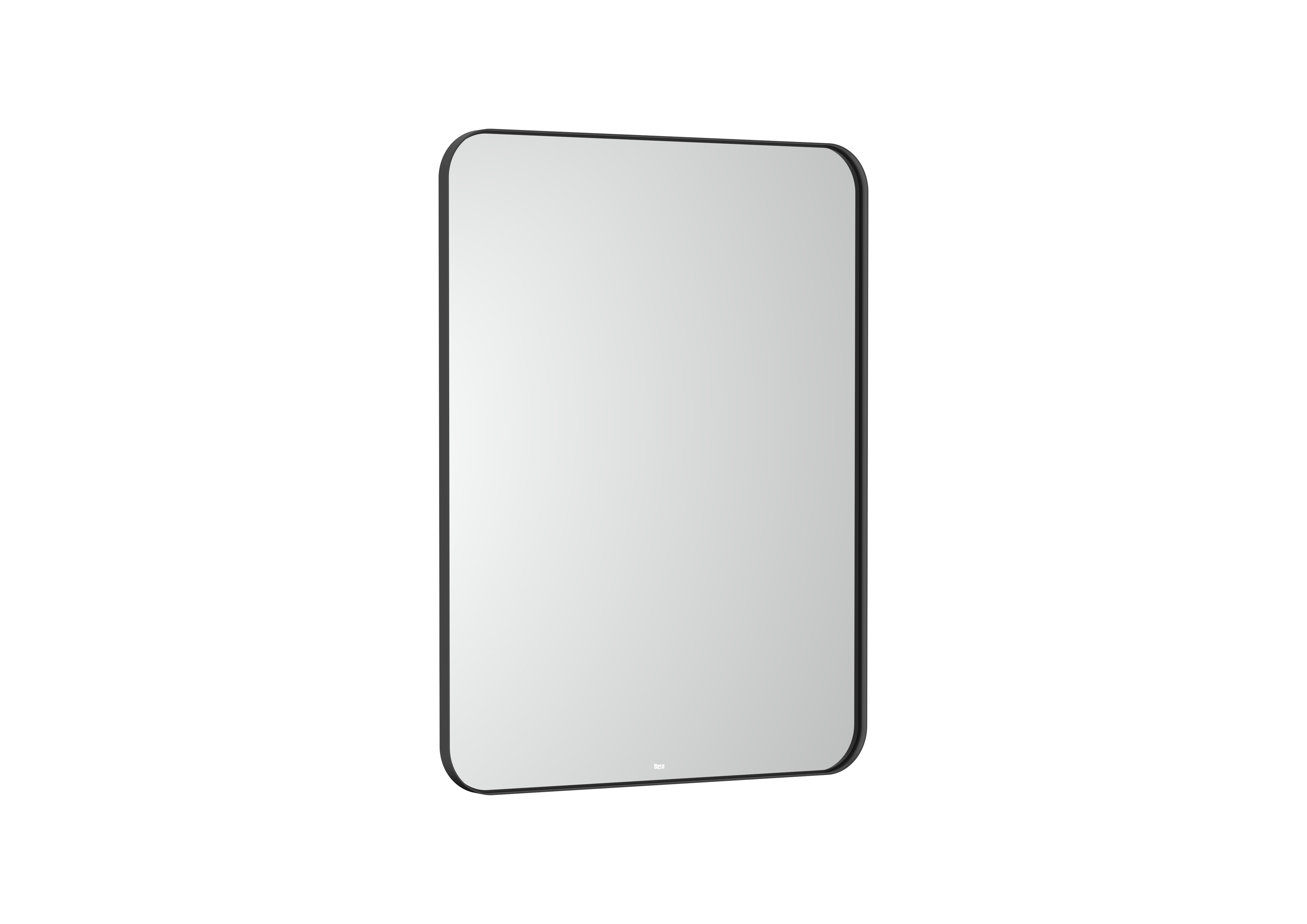 Luna miroir rectangulaire avec cadre noir et éclairage d'ambiance led 600 x 8