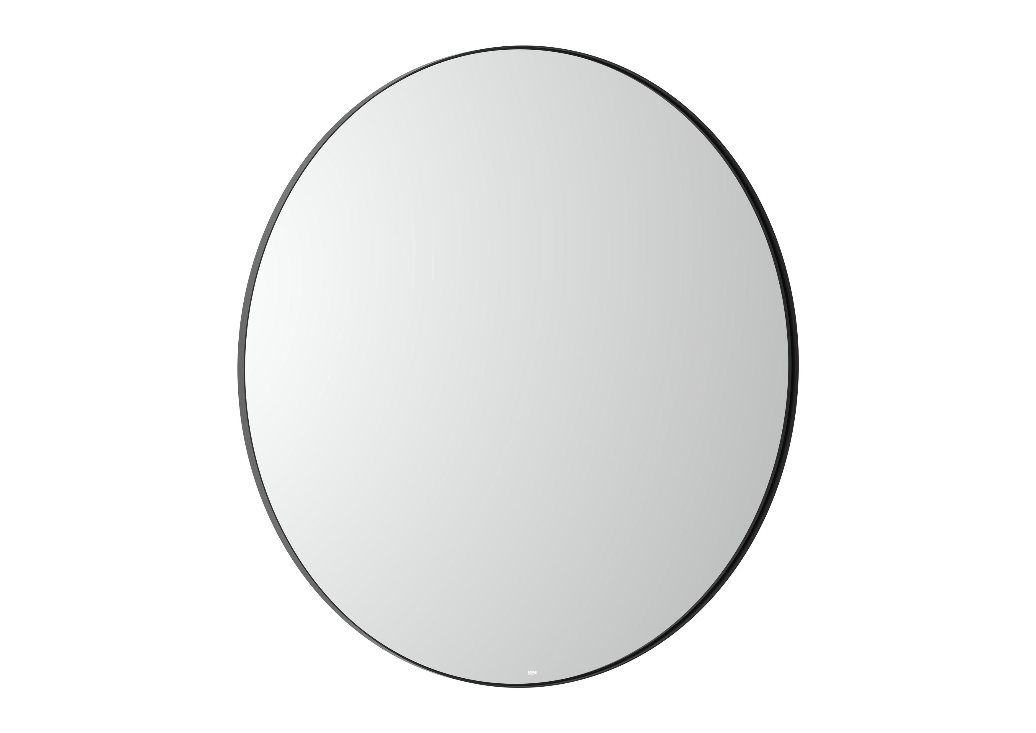 Luna miroir rond ø 1000 avec cadre noir et éclairage d'ambiance led