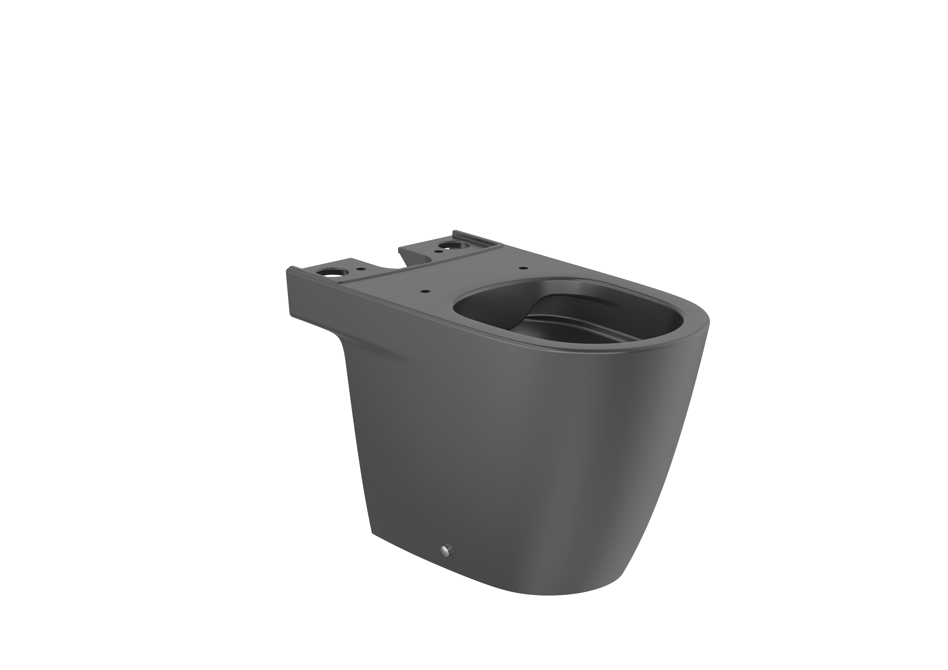 Ona cuvette au sol sans bride à évacuation duale 675mm noir mat