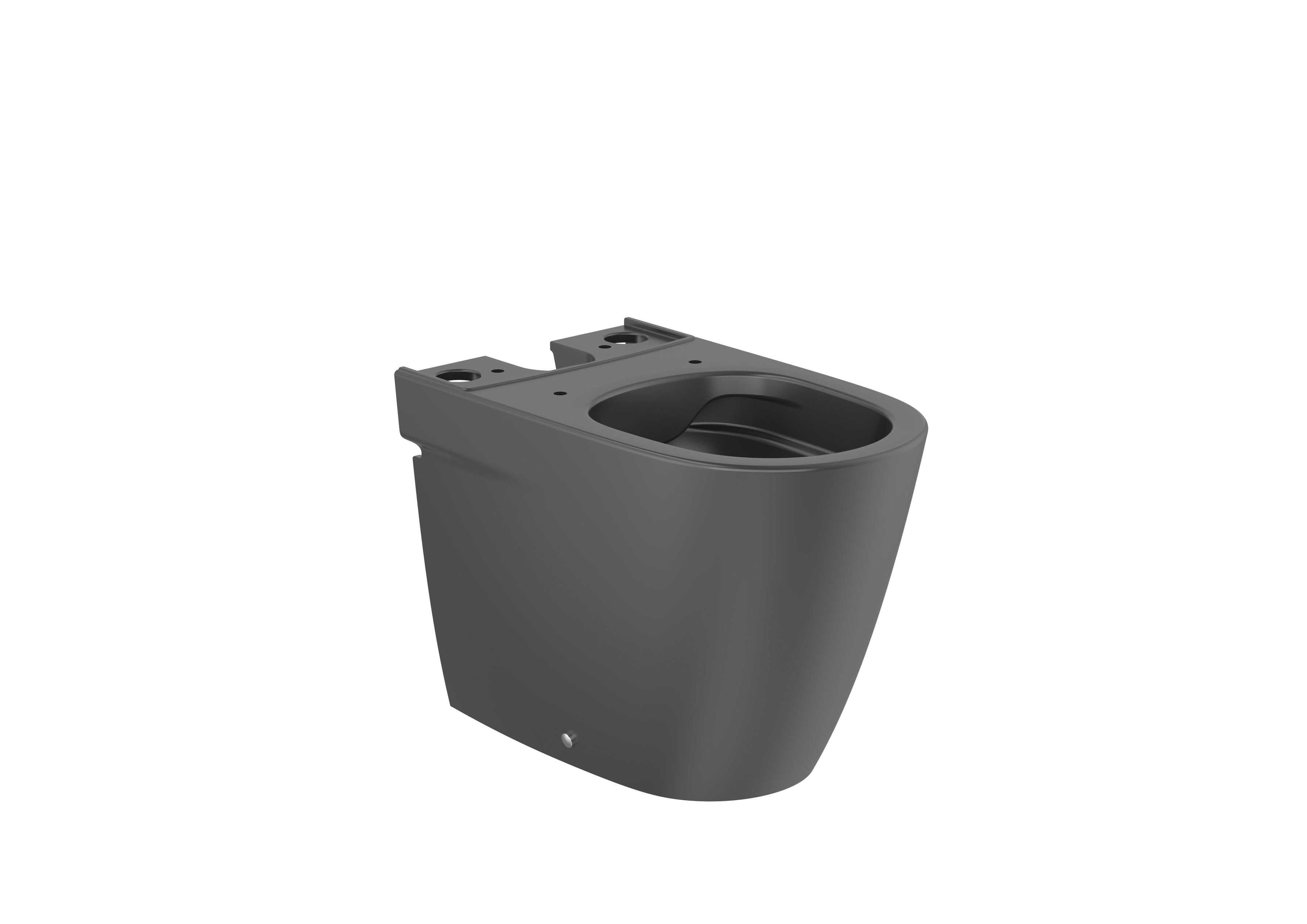 Ona cuvette au sol compacte sans bride adossée au mur 600mm noir mat
