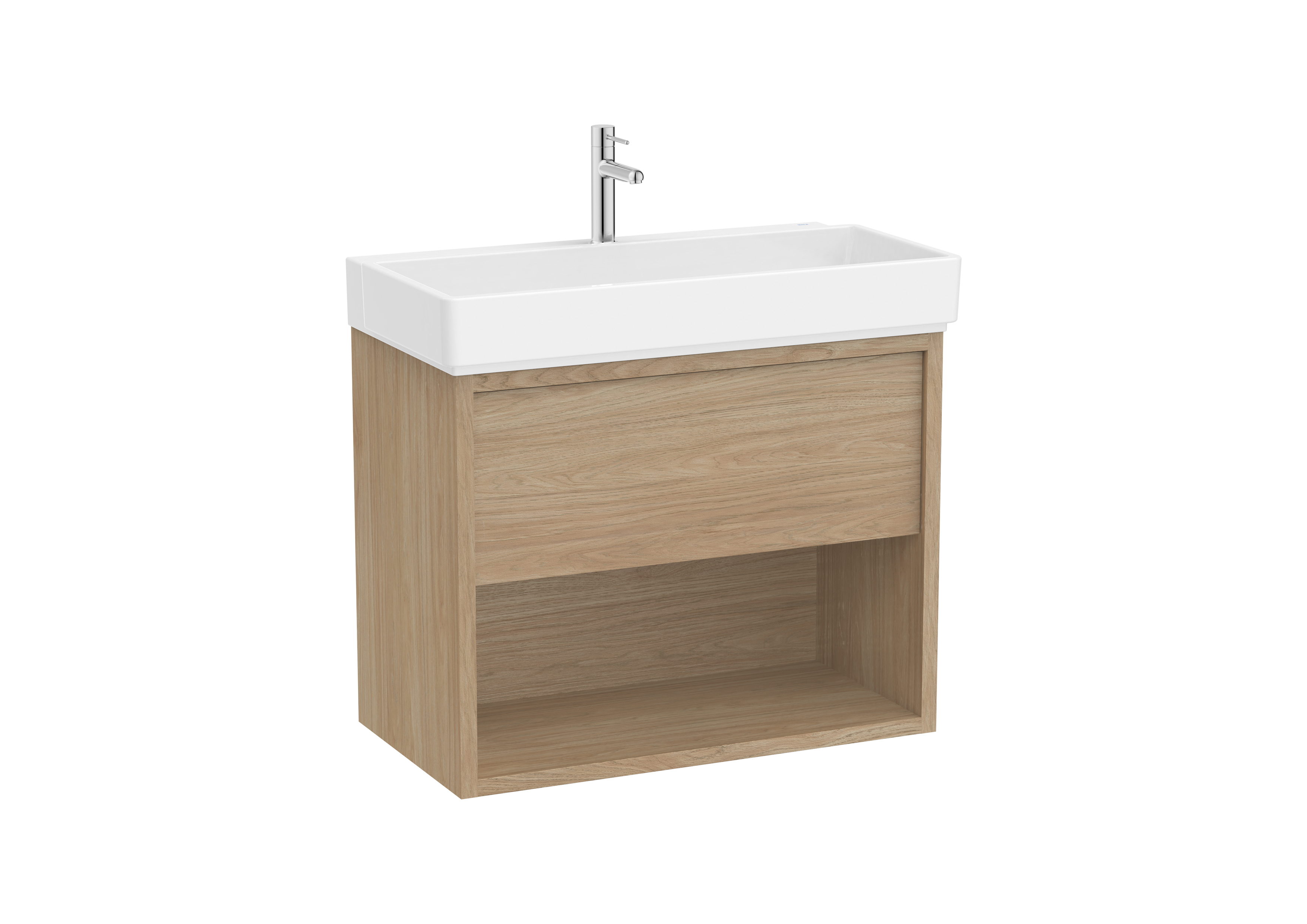 Tura unik (solution meuble 1t + 1 niche inférieure + lavabo) 800 mm orme clair