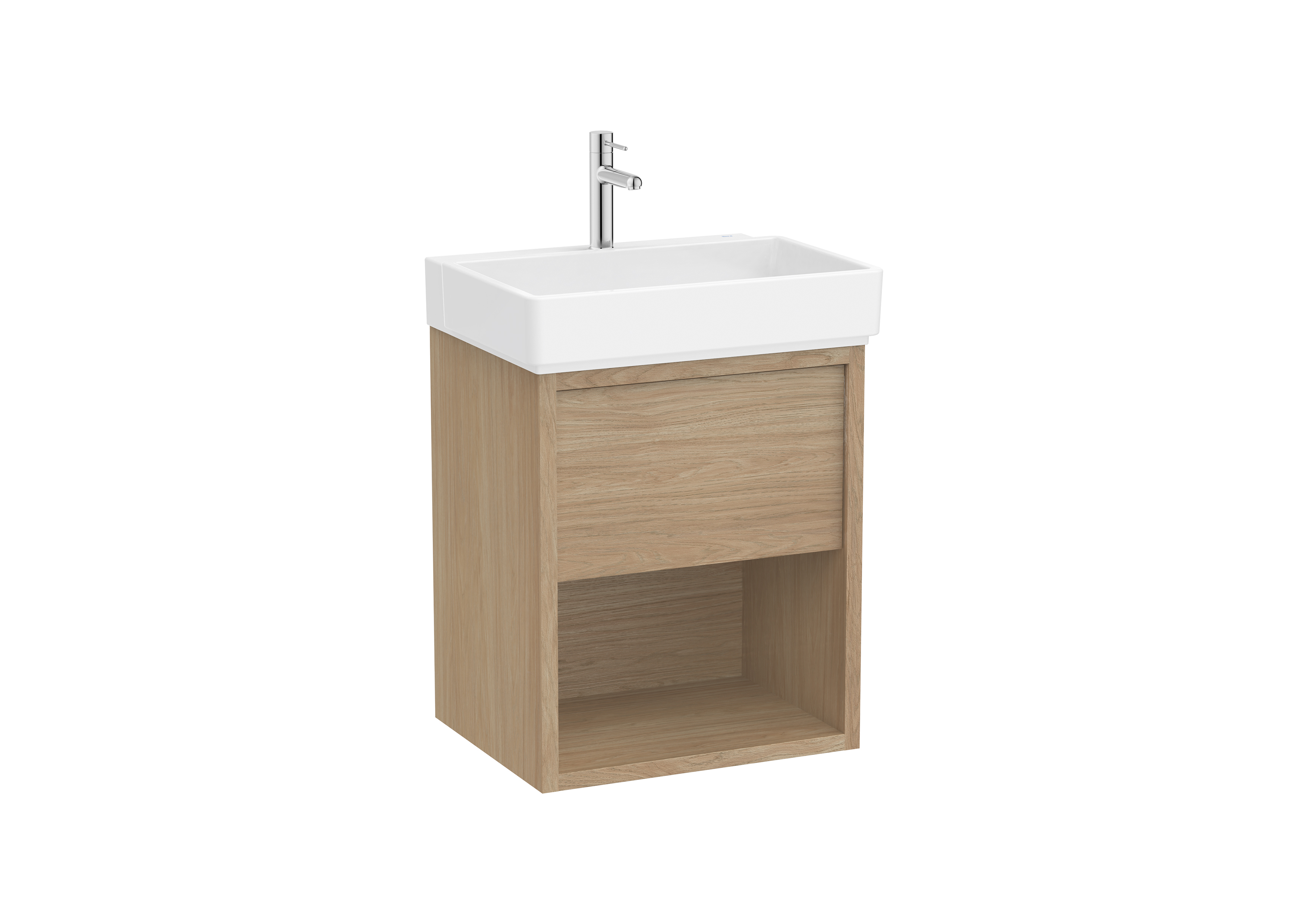 Tura unik (solution meuble 1t + 1 niche inférieure + lavabo) 550 mm orme clair