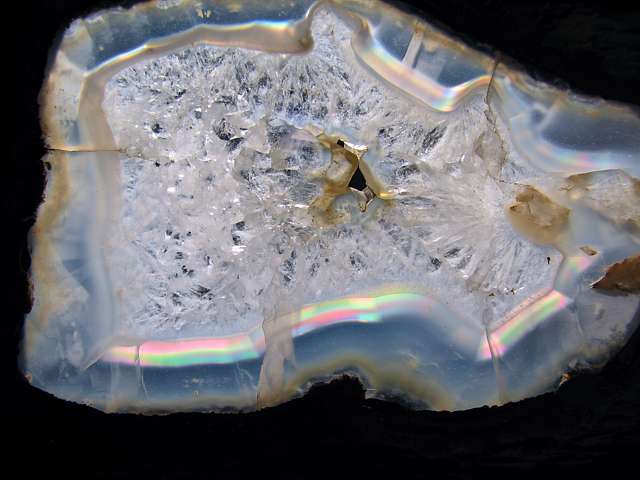 iris agate in masked frame