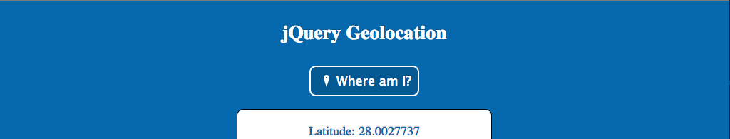 Screenshot of jQuery Geolocation