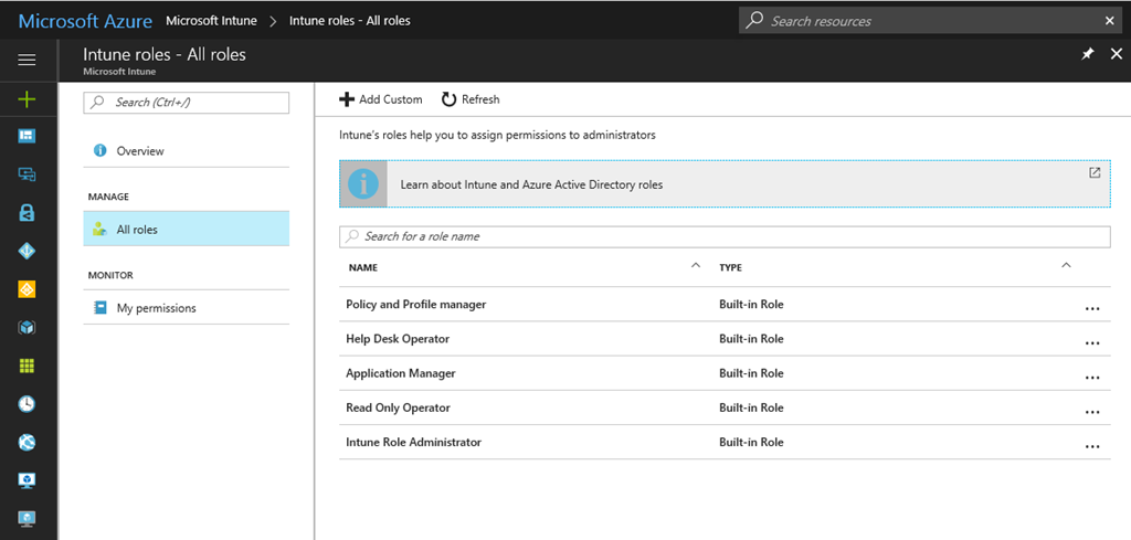 Role Based Access Control (RBAC) in Intune