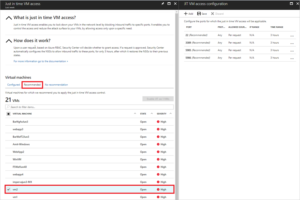 Azure Just-In-Time VM Access mechanism