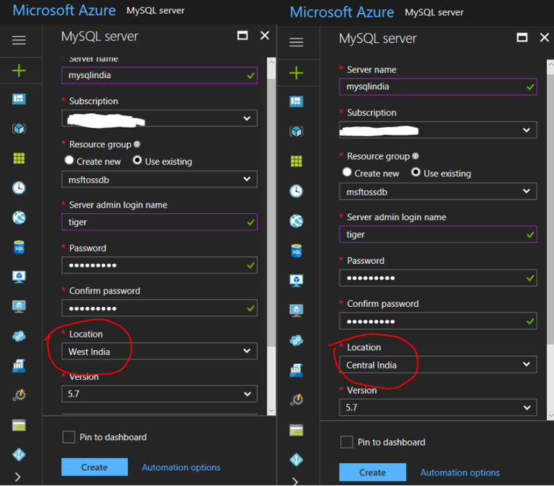 azure database for mysql in india