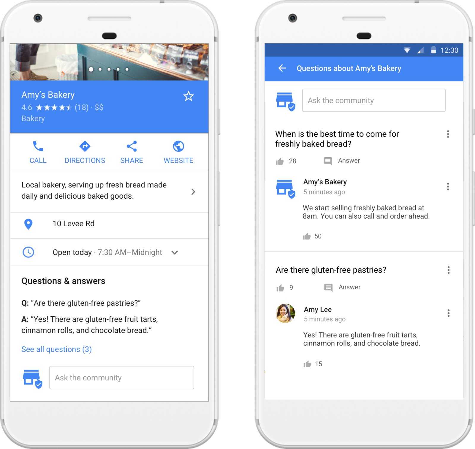 Google local business listing and questions-answer feature