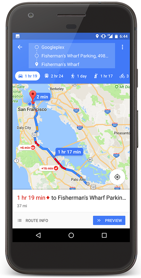 Google Maps Find parking in US