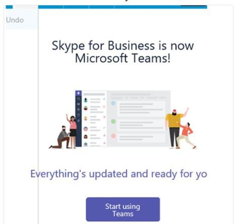 Skype for Business now Microsoft Teams