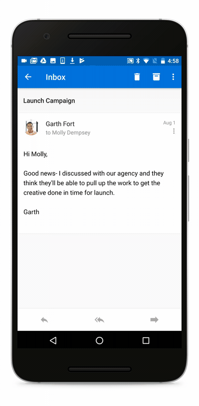 Gfycat Outlook add-in for Android