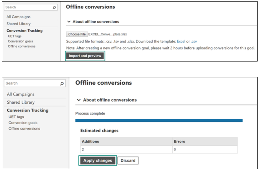 Bing Ads Import and Preview