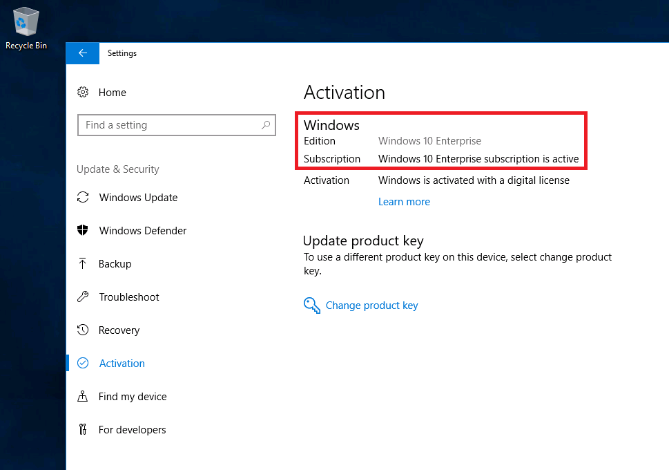 windows 10 enterprise key