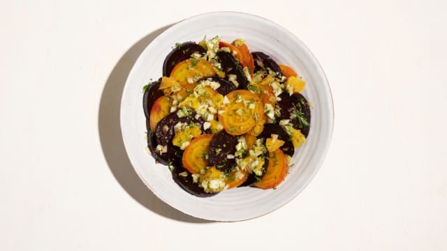 Ember-Roasted Beets with Orange-Fennel Salsa