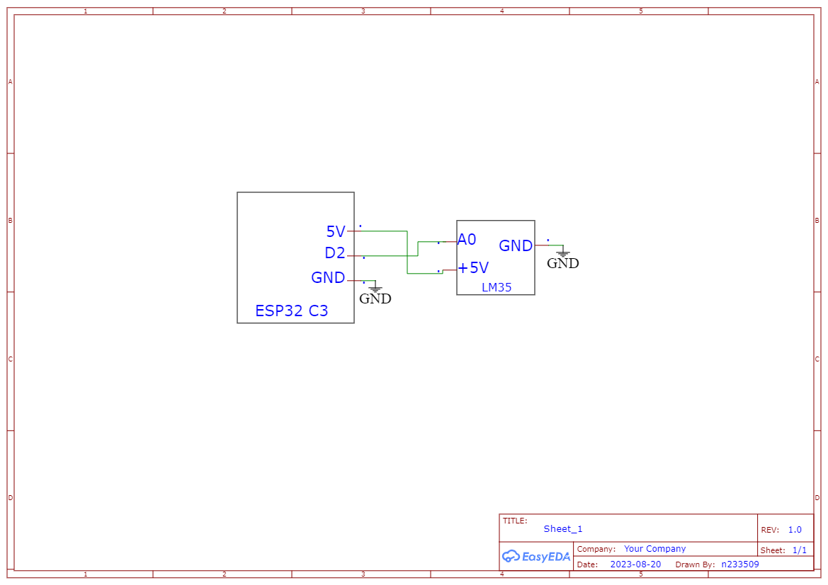 ESP32 and LM35 Circuit