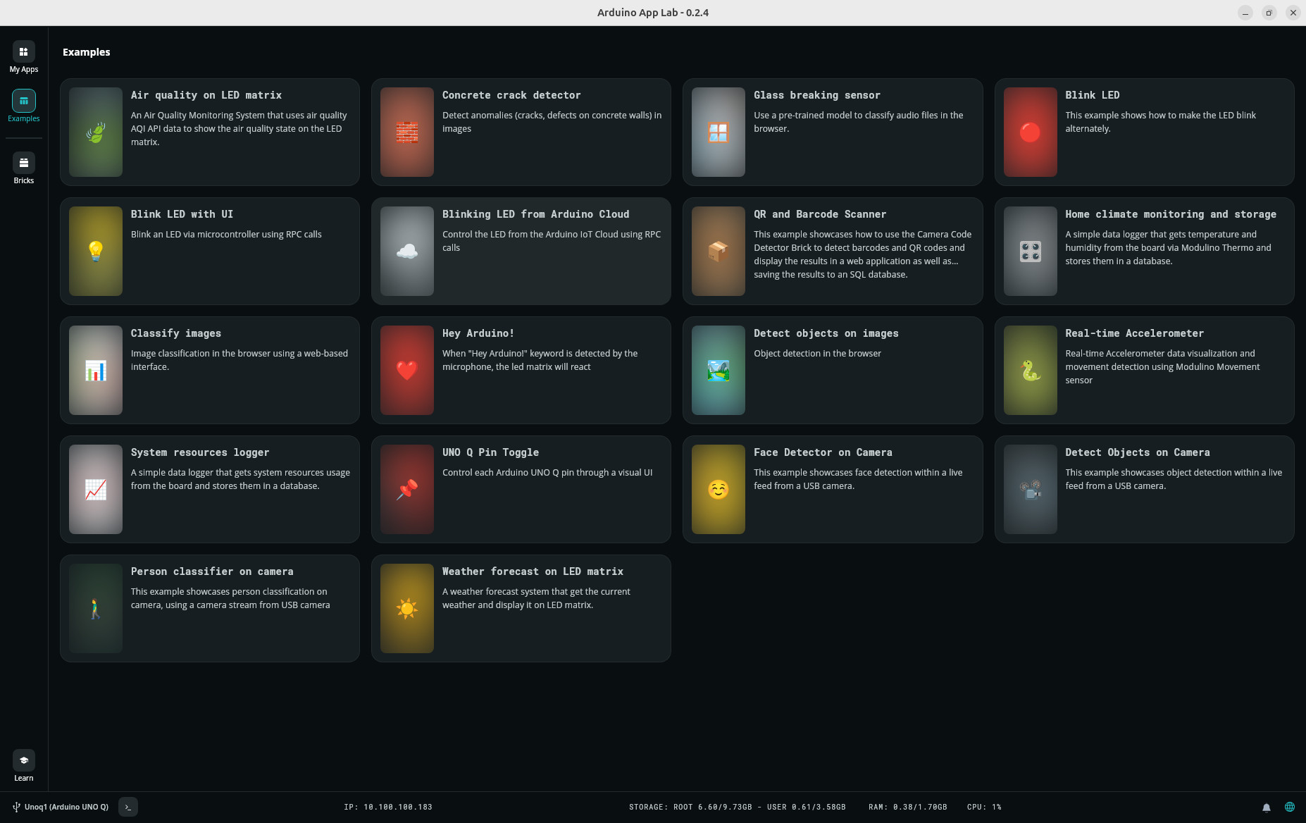 Arduino App Lab Examples