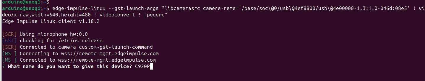 prompt to enter device name for camera