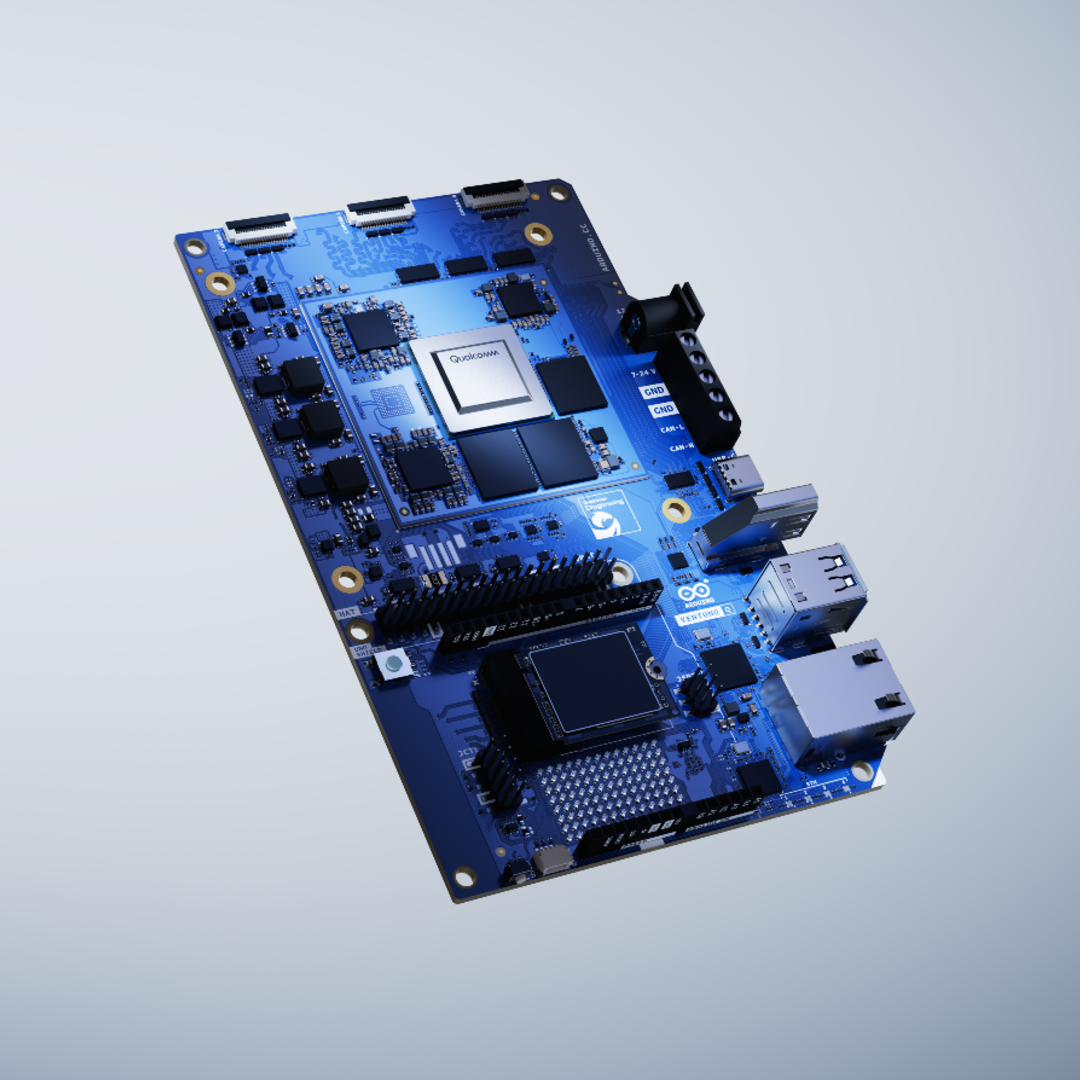 A render of the Arduino VENTUNO Q at an angle