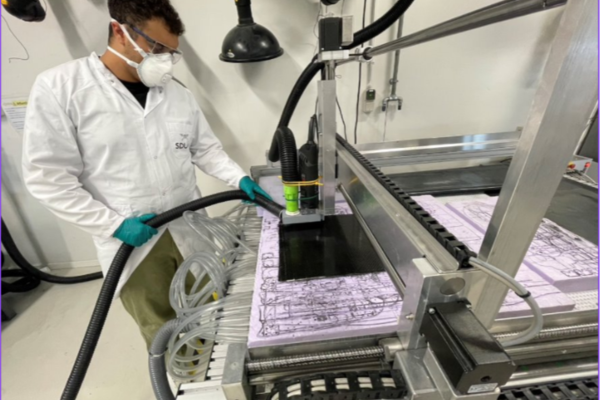 Integrating 3D-printed rigid structural/ composite material