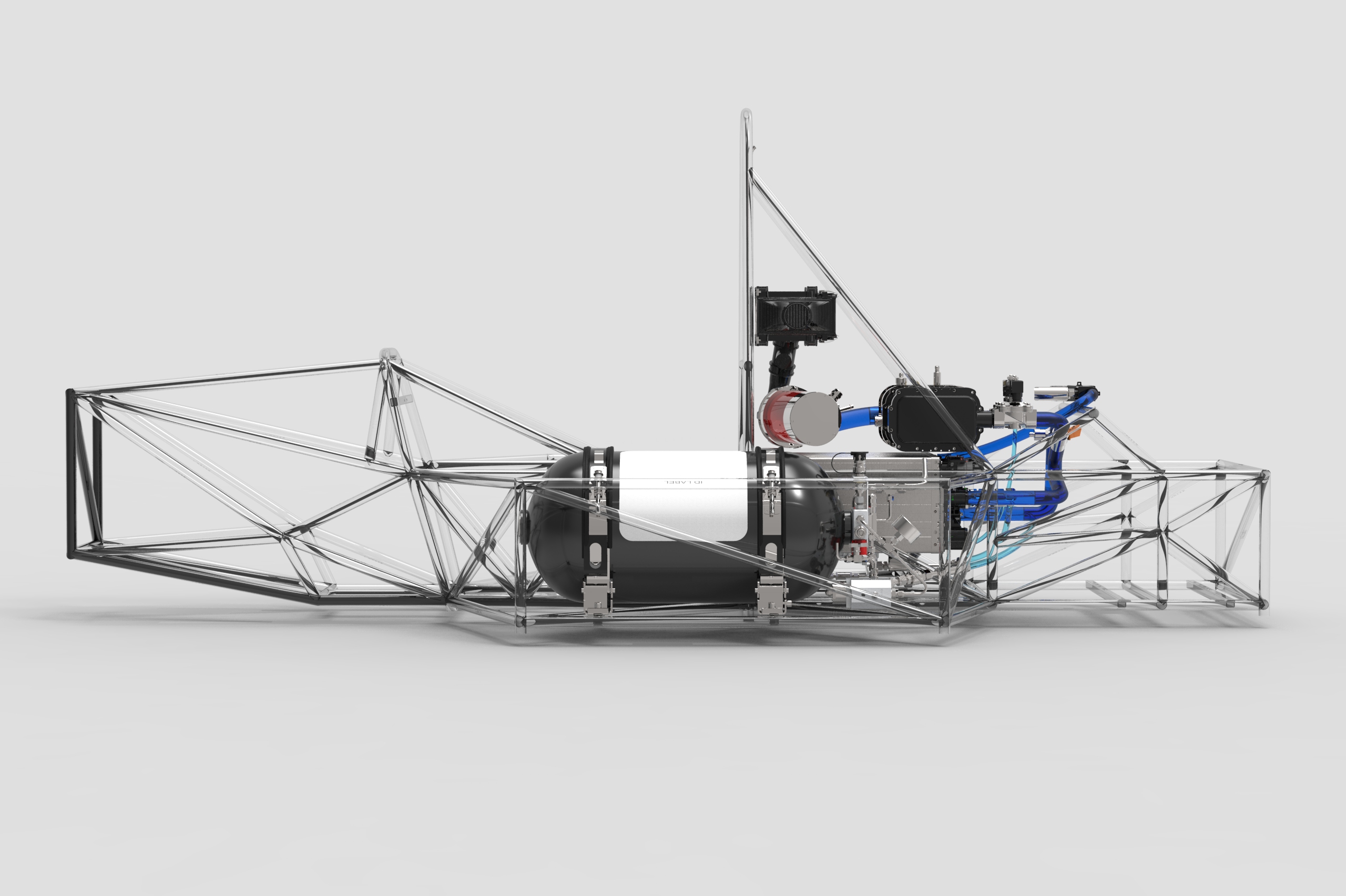Car Frame with Hydrogen Cell
