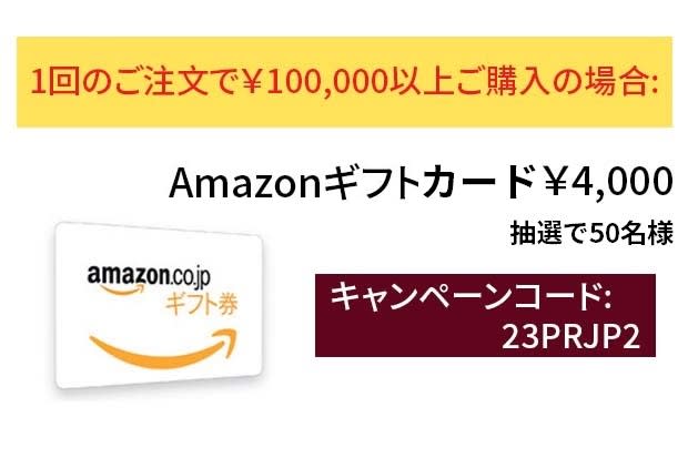 1回のご注文で¥100,000以上ご購入: