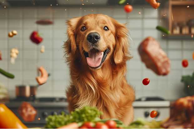 Photo d'un chien haletant