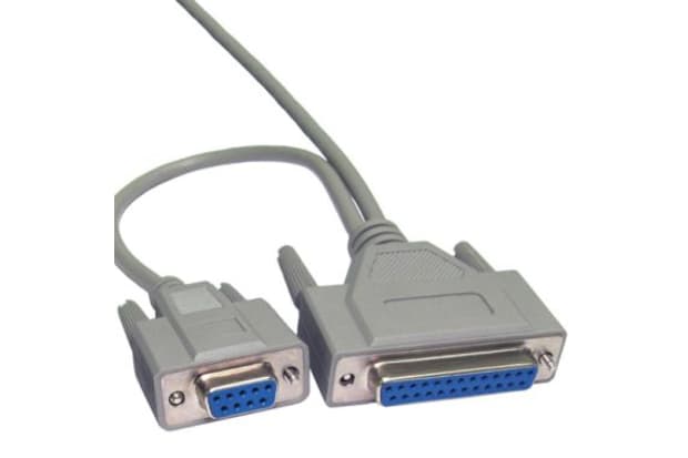 RS-232-Kabel mit DB-9- und DB-25-Stecker