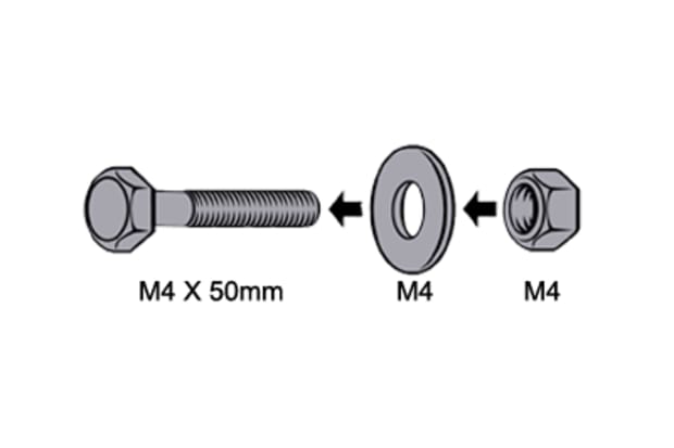 Bolt and washer diagram