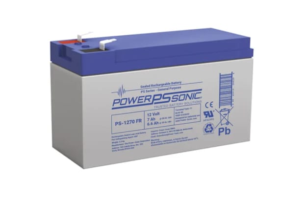 POWER-SONIC :Batterie 7A/h Flamme retardante. Norme VDS . Haute Qualité