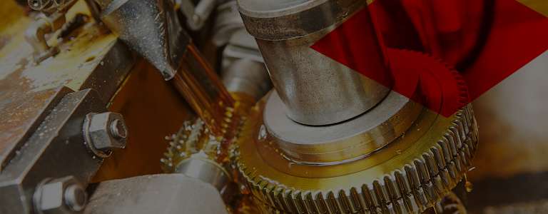 Gears being lubricated