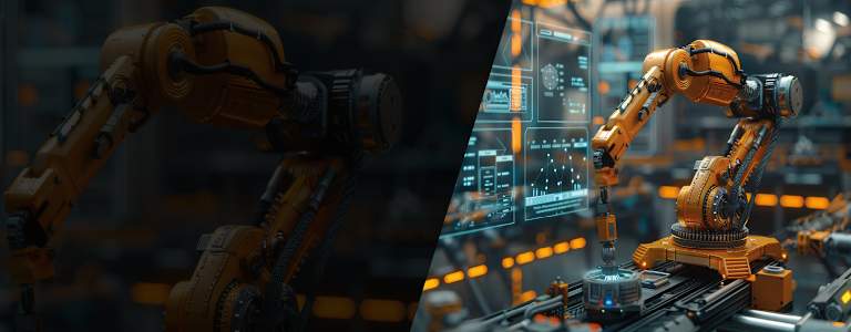 Orange robotic arm
