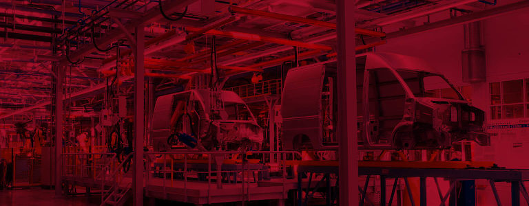 A red banner with light grey gradient