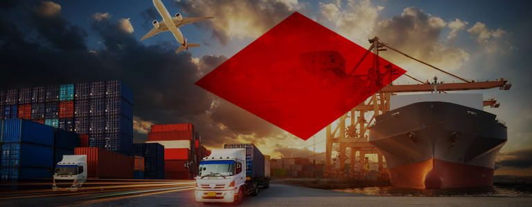 Schiffswert, Container und LKW