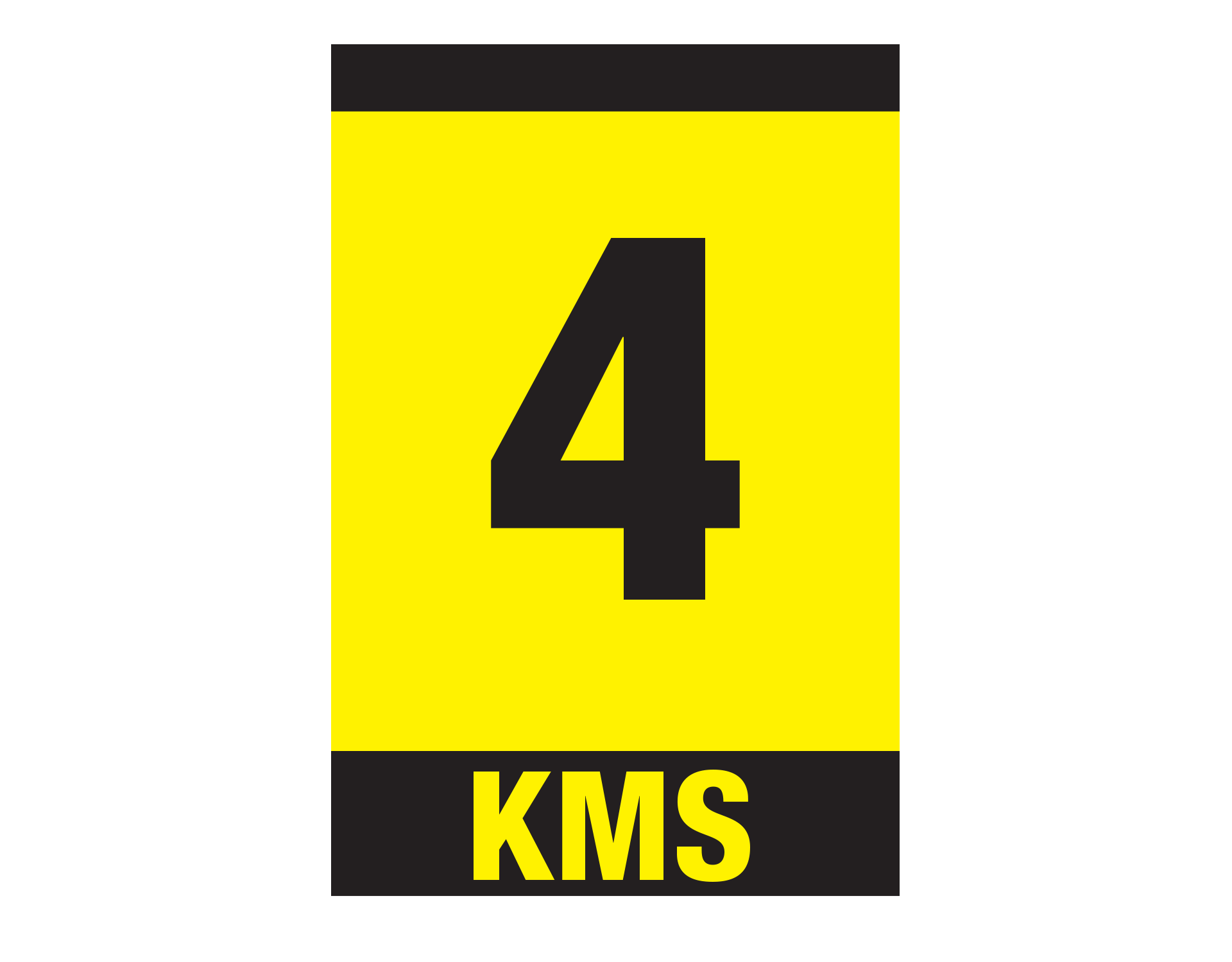 4KM Small Kilometre Marker Event Signs | Running Imp - Running Imp