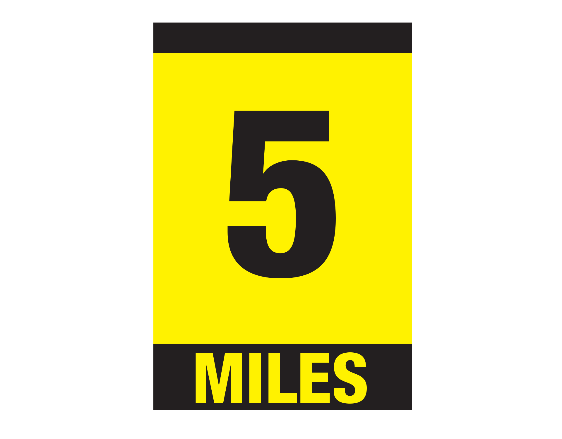 5 Small Mile Marker Event Signs Running Imp Running Imp