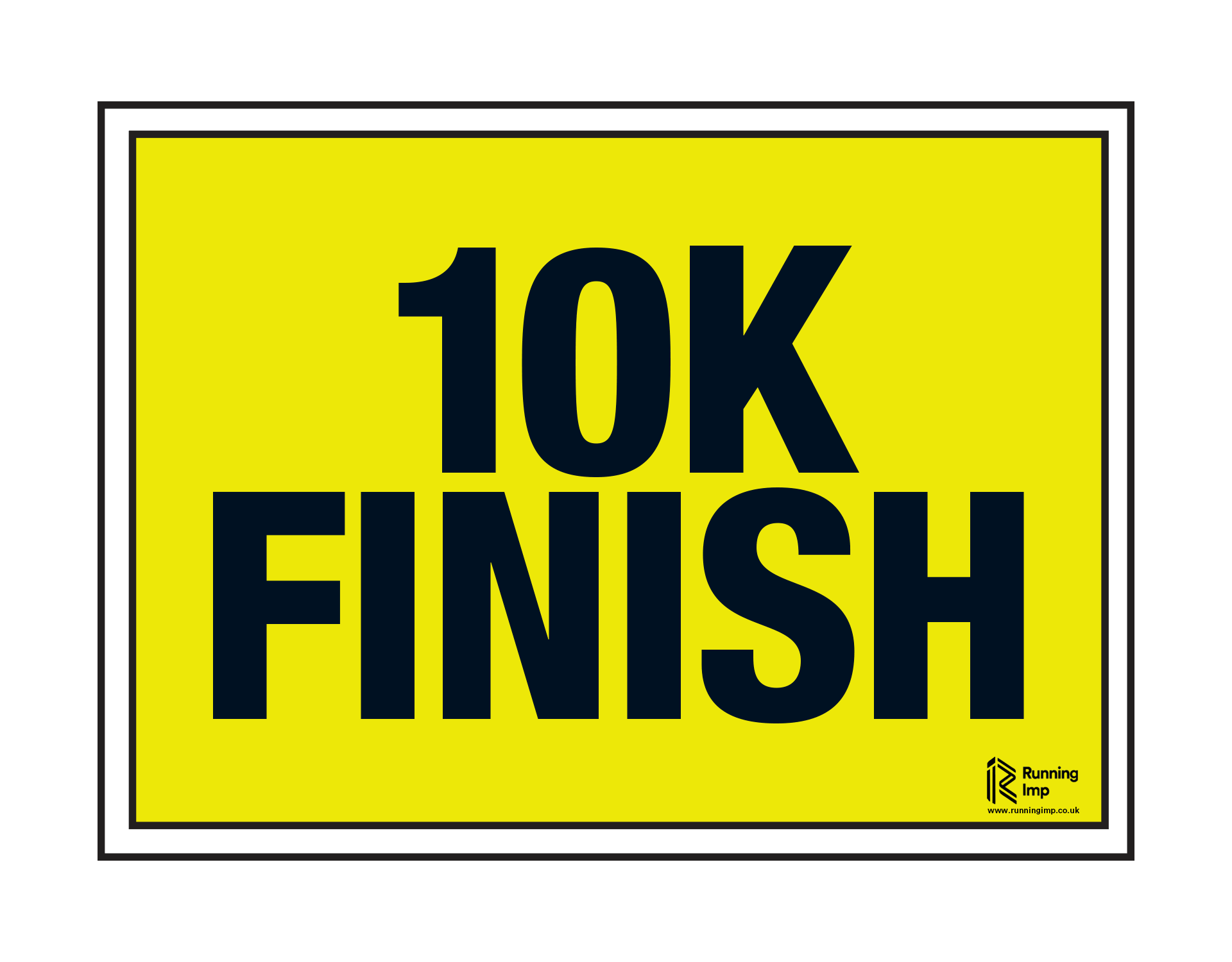 ‘10K Finish’ Event Sign | Running Imp - Running Imp
