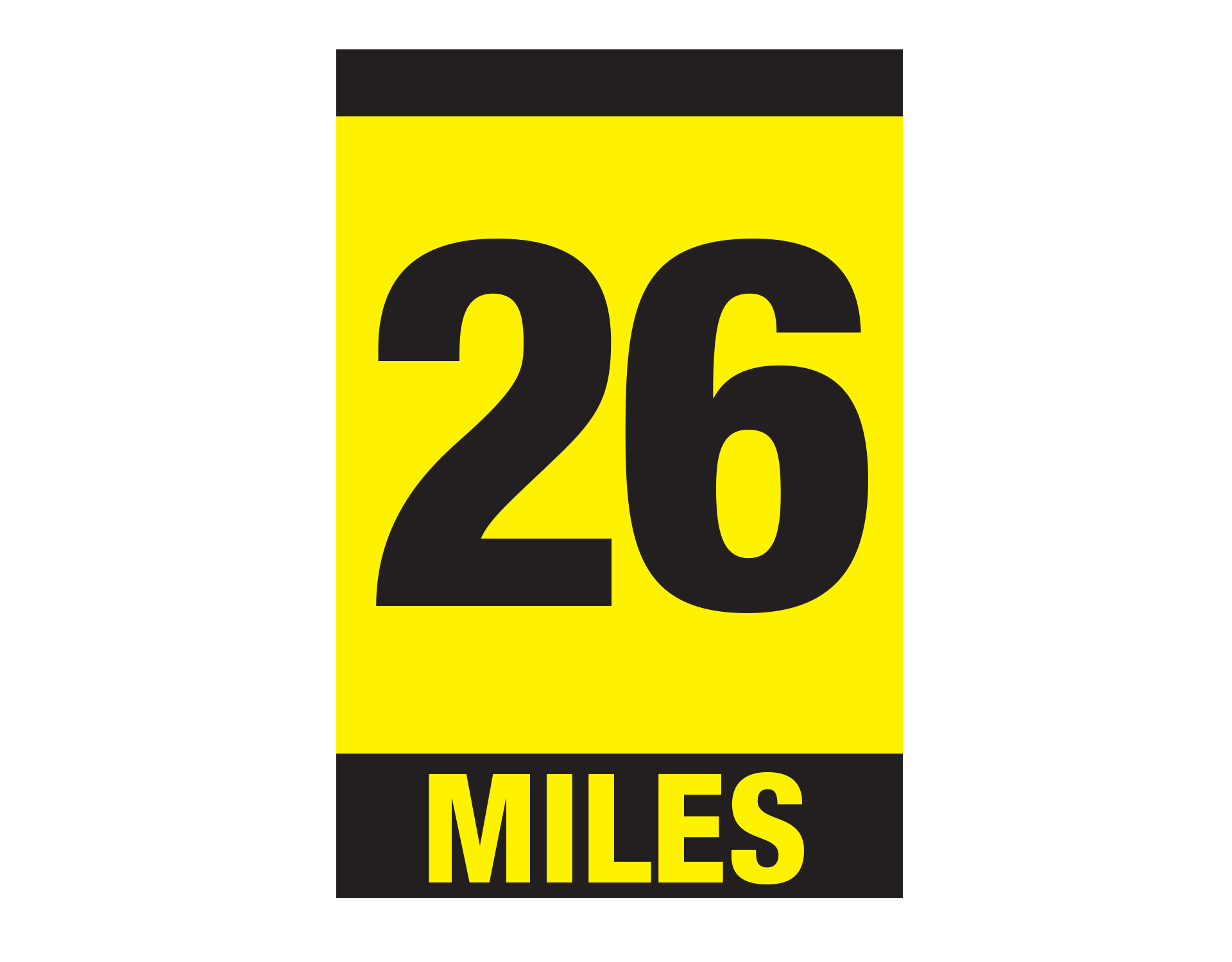 26 Small Mile Marker Event Signs Running Imp Running Imp