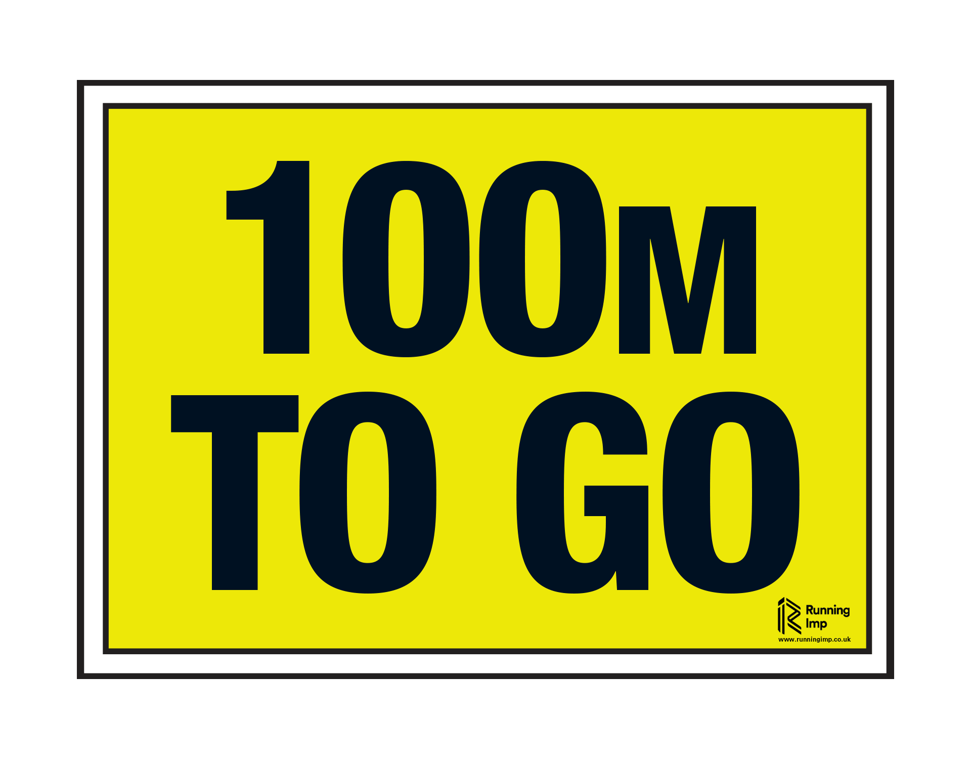 100M To Go Event Sign Running Imp Running Imp 100m-to-go-event-sign-running-imp-running-imp