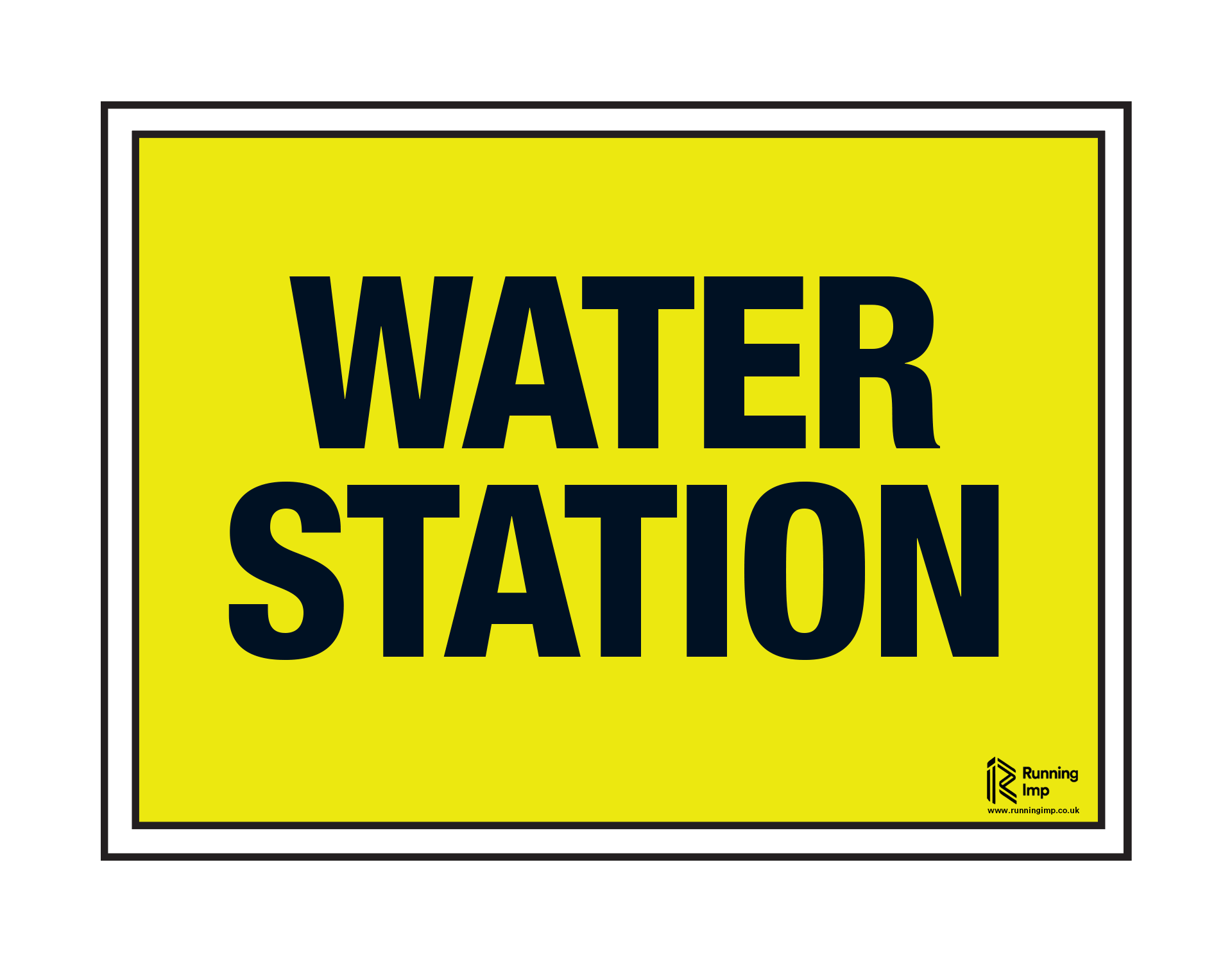 Water Station Event Sign Running Imp Running Imp