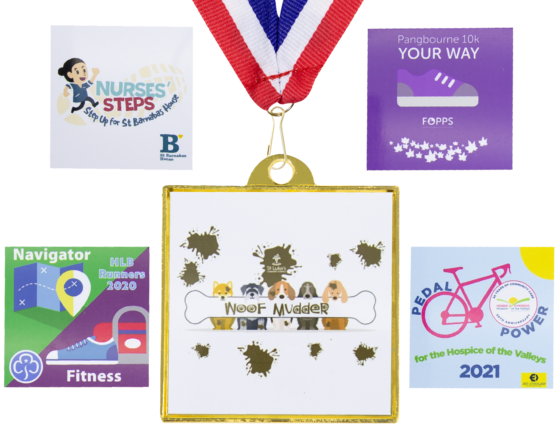 Sublimated 2 Medal  Running Imp - Running Imp