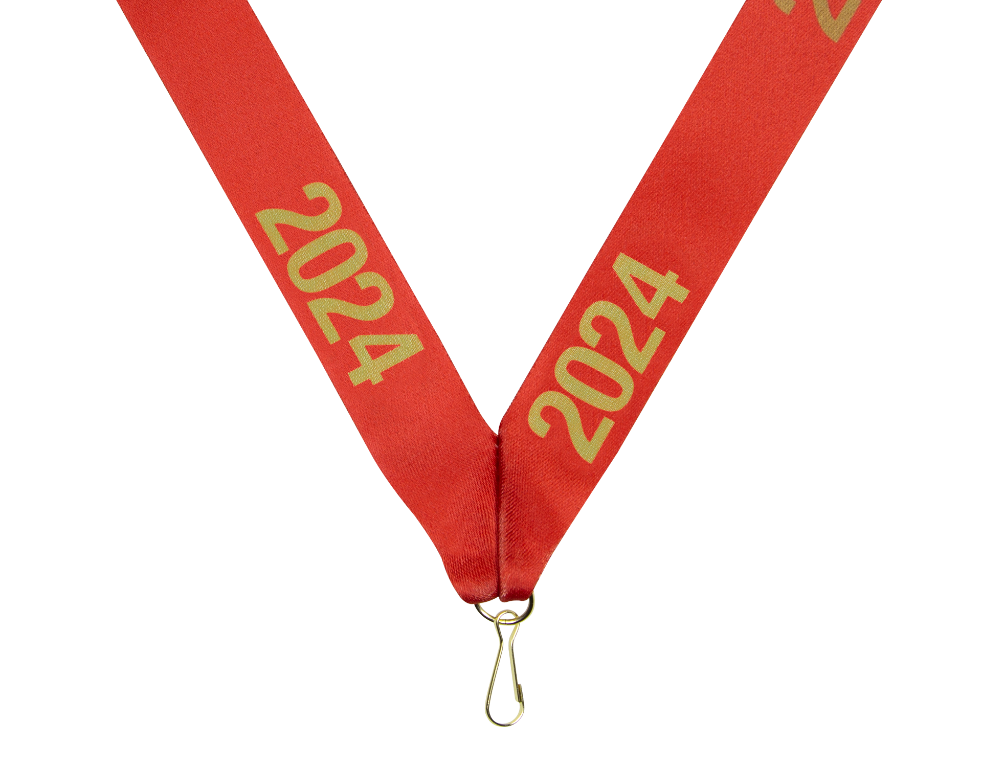 Red/Gold 25MM ‘2024’ Ribbon Running Imp Running Imp