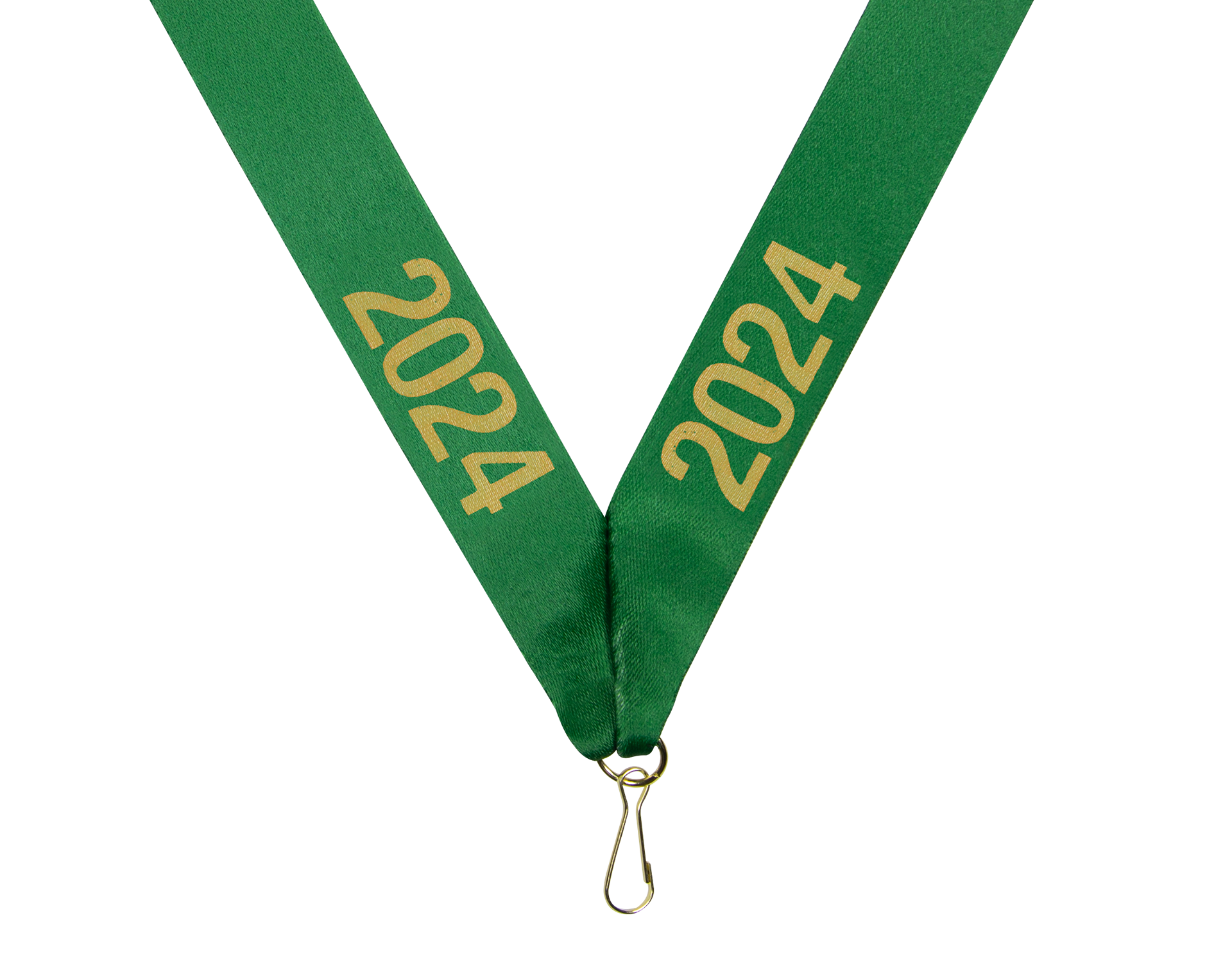 Green/Gold 25MM ‘2024’ Ribbon Running Imp Running Imp