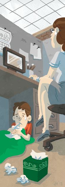 Sick day illustration