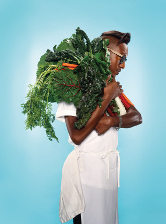 Gregory Gourdet loves his veggies at Departure Portland