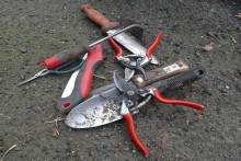 gardening tools, clippers, Felcos, tool maintenance, tool cleaning, tool sharpening
